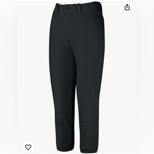 Brand new girls black softball or baseball pants - Mizuno size YM